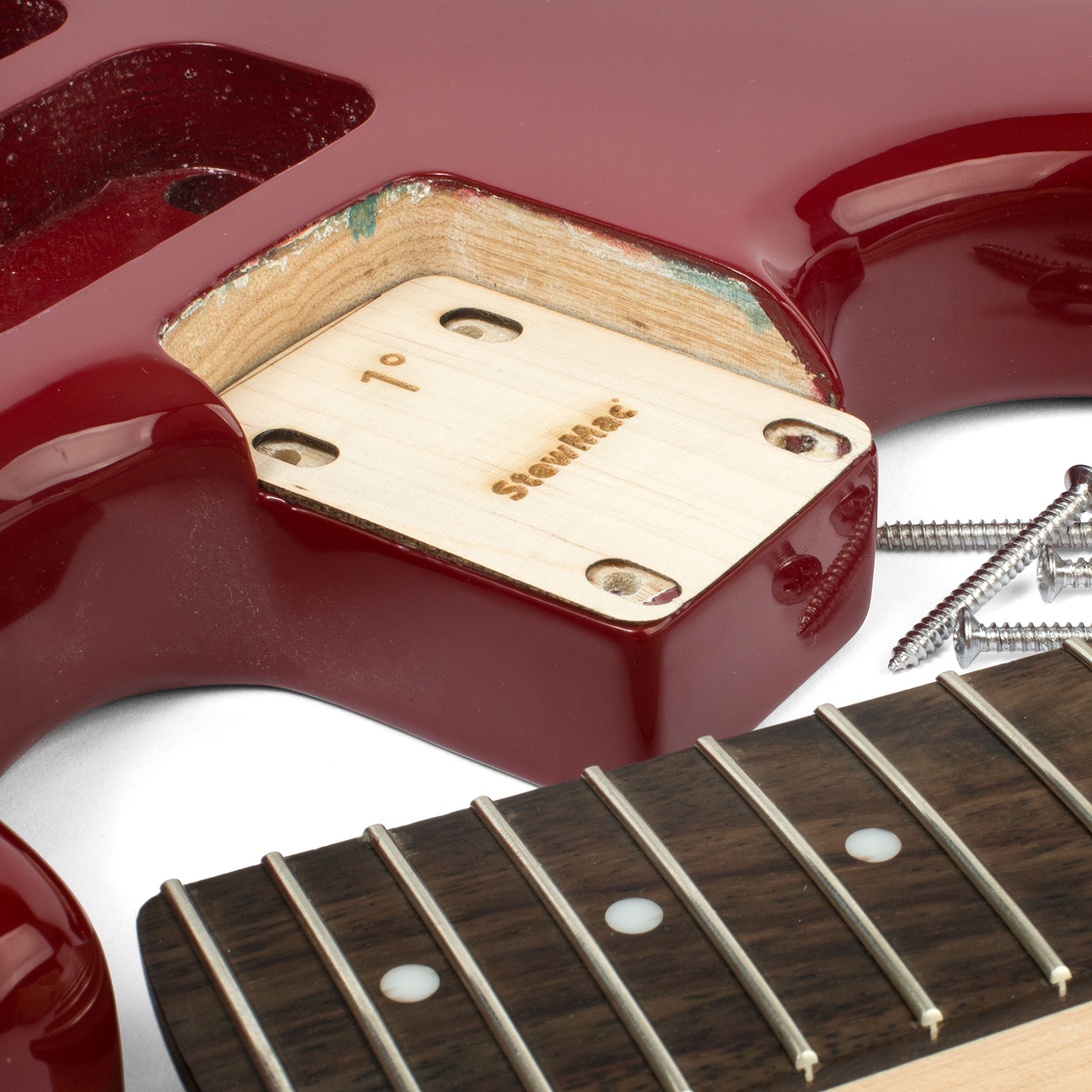 StewMac Neck Shims for Guitar, Shaped - 6 Pack of 1 Degree Shims - Image 4