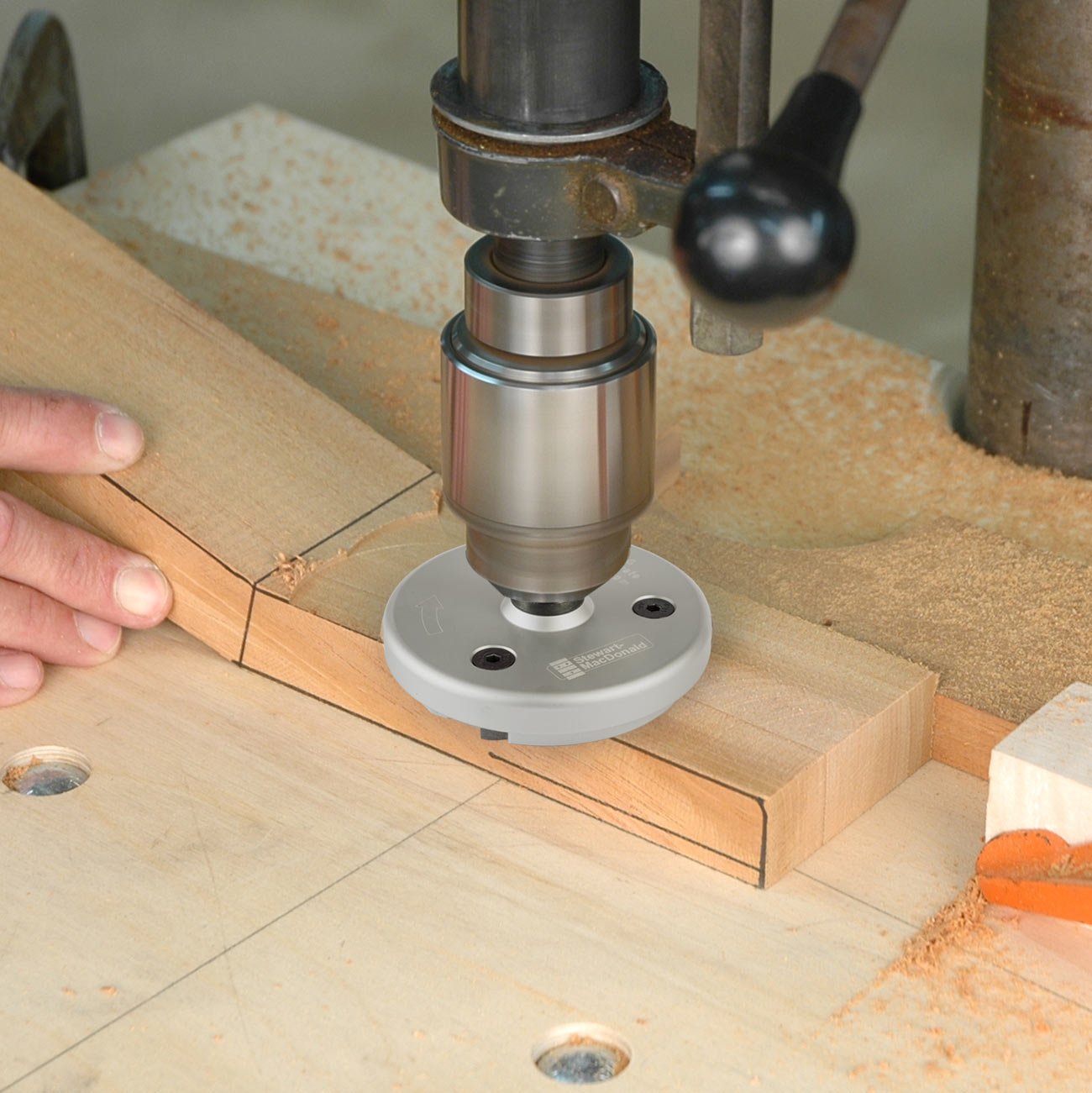 StewMac Safe-T-Planer Drill Press Planer - 2-3/4" Cutting Width - Precision Thicknessing Cutter for Wood & Guitar Parts - High-Speed Steel Blades - Image 3