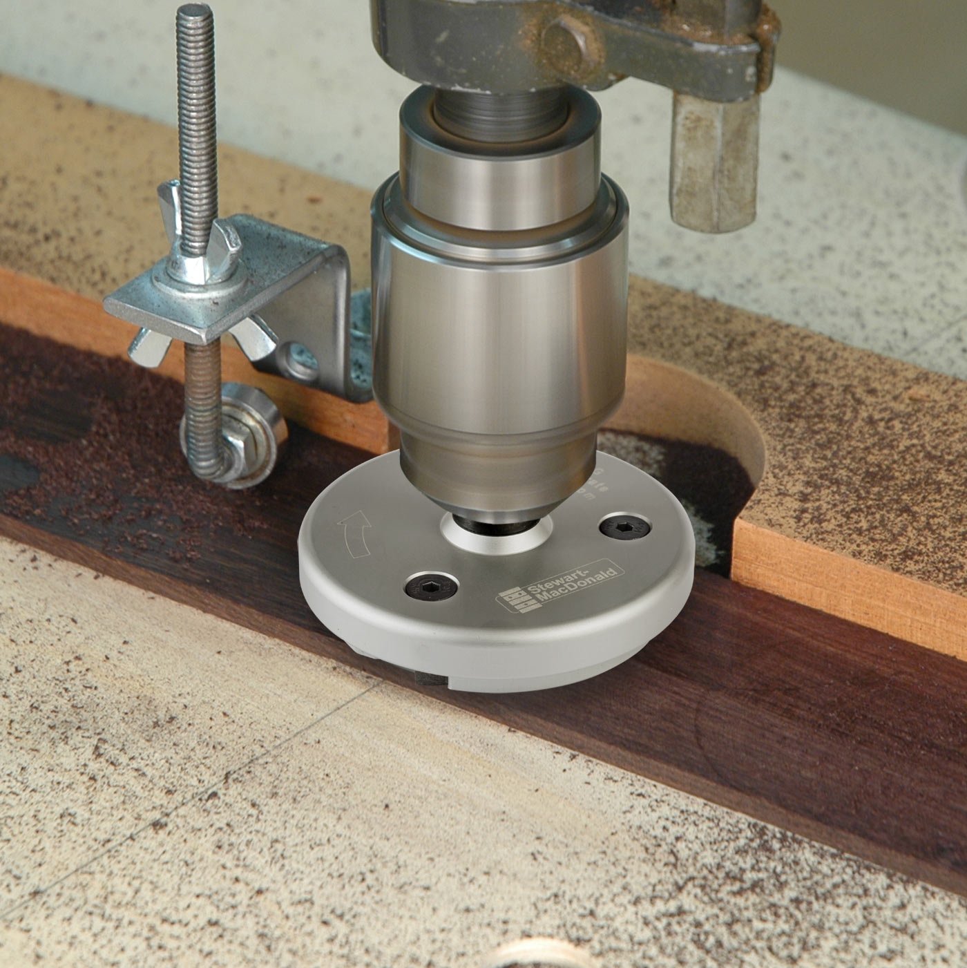 StewMac Safe-T-Planer Drill Press Planer - 2-3/4" Cutting Width - Precision Thicknessing Cutter for Wood & Guitar Parts - High-Speed Steel Blades - Image 4